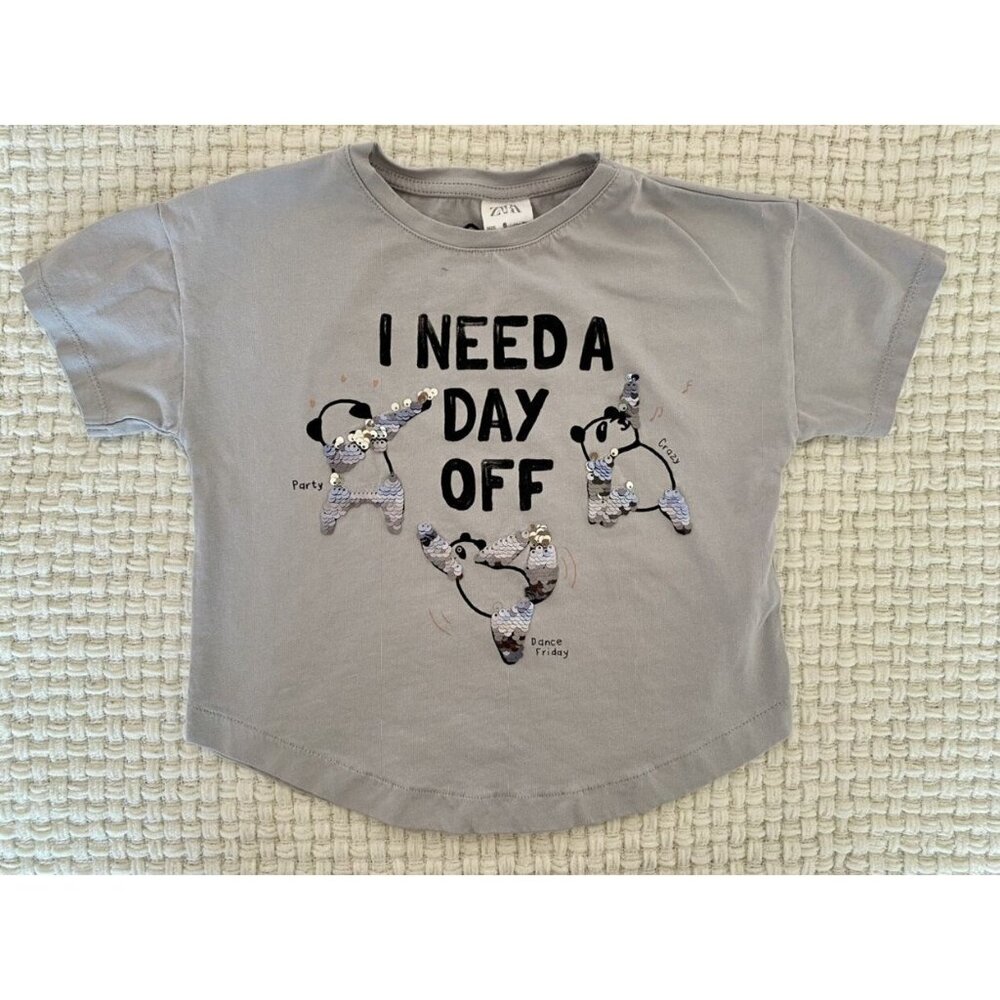 Zara Dancing Panda Short Sleeve Tee